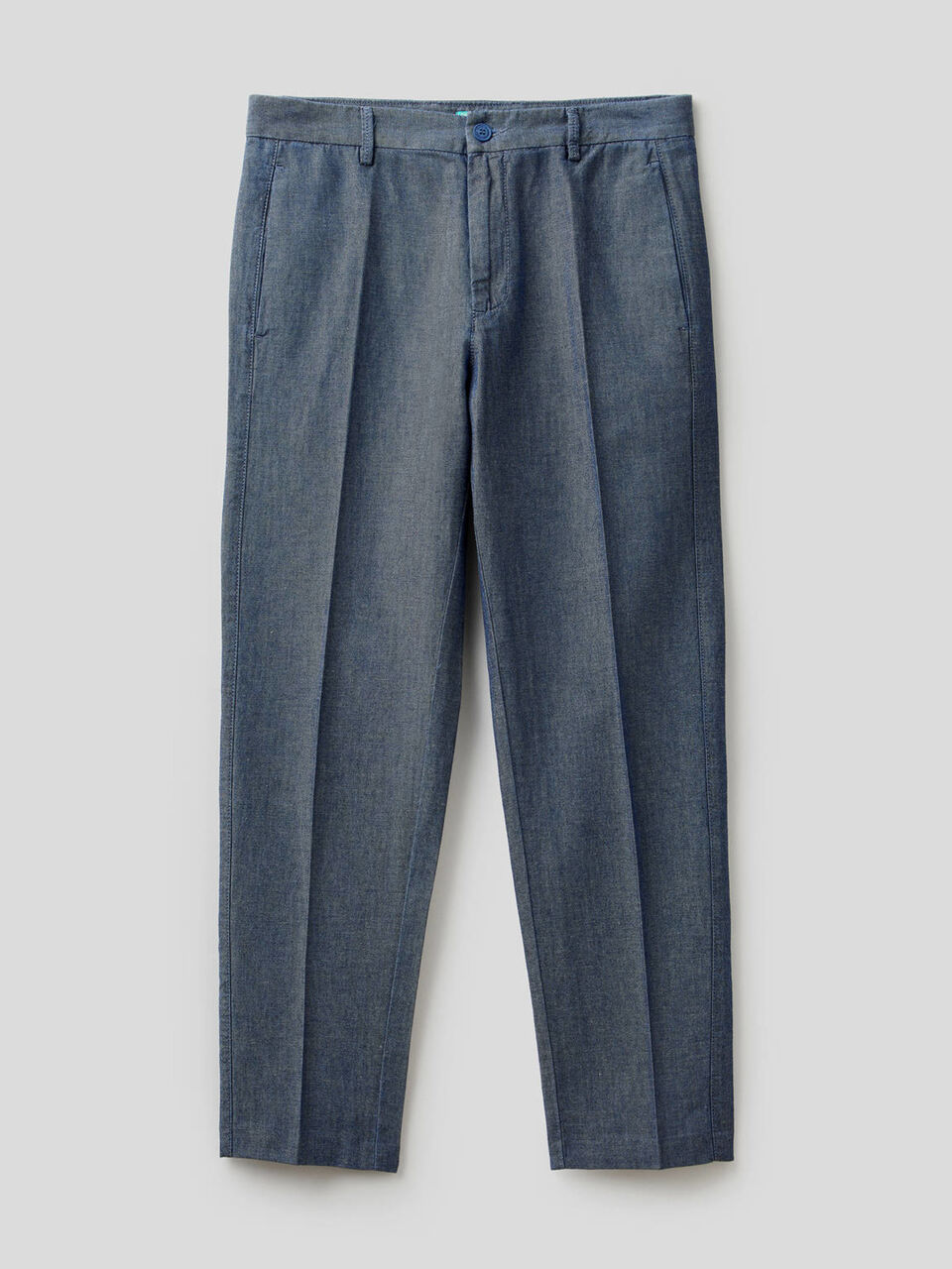 Hose aus Denim in einer Mischung aus Baumwolle und Leinen image number 1