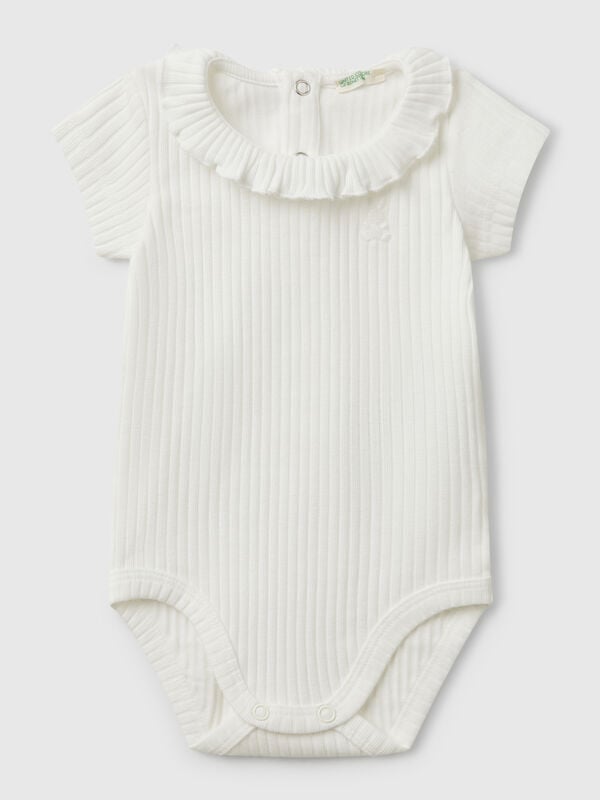 Body mit Kragen aus Stretch-Baumwolle Newborn