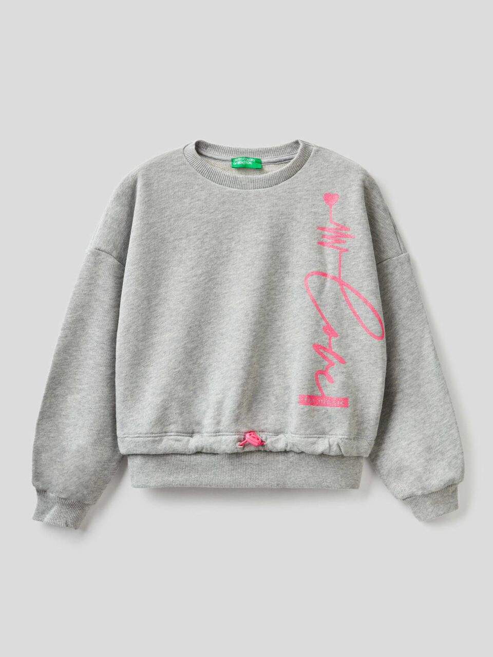 Cropped-Sweatshirt mit glitzerndem Print image number 1