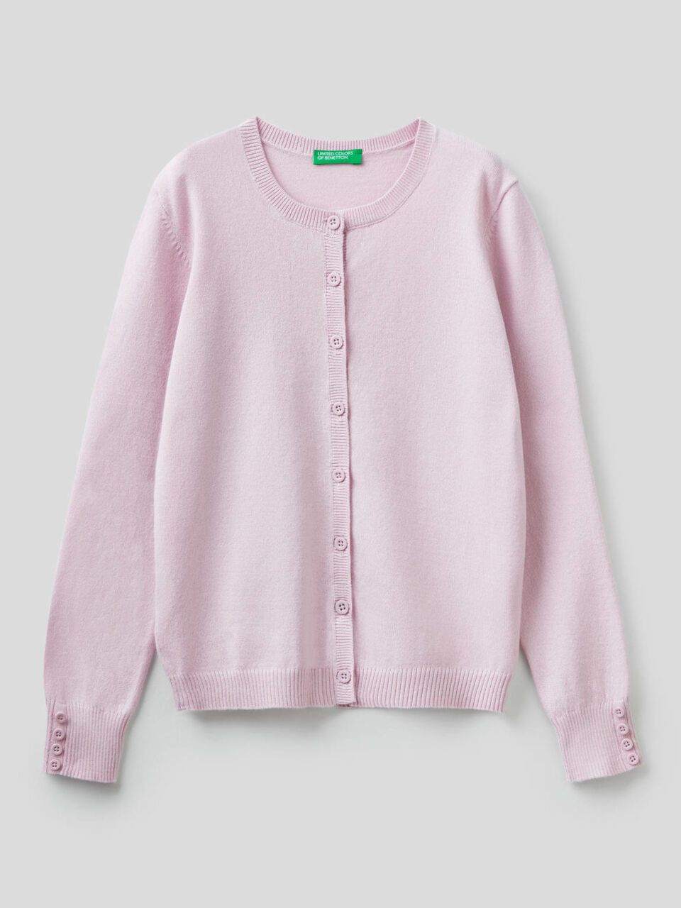 Strickjacke aus einer Baumwollmischung mit Rundausschnitt image number 1