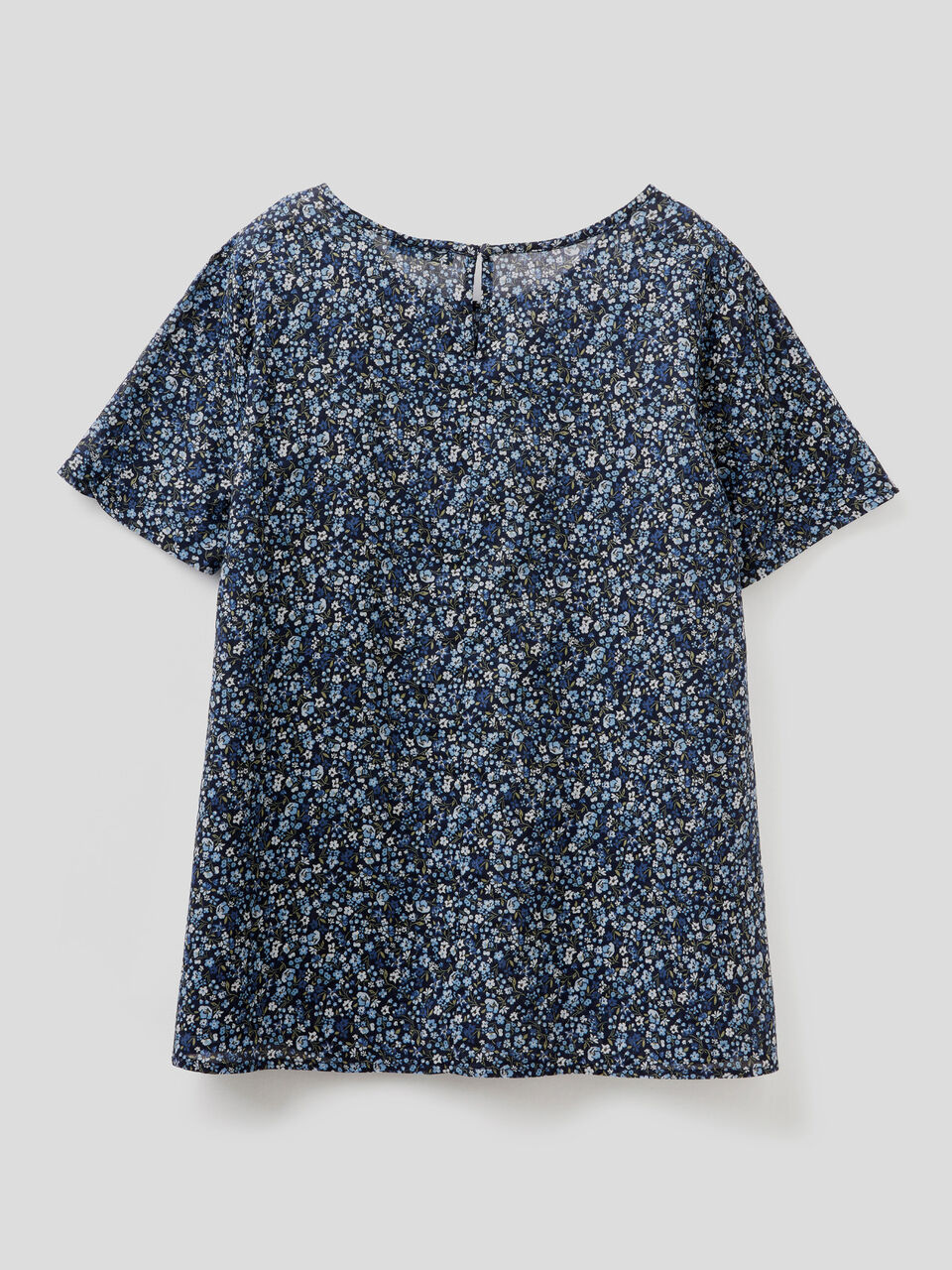 Gemusterte Bluse aus reiner Baumwolle image number 2