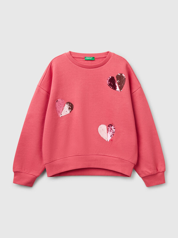 Sweatshirt mit Pailletten Mädchen