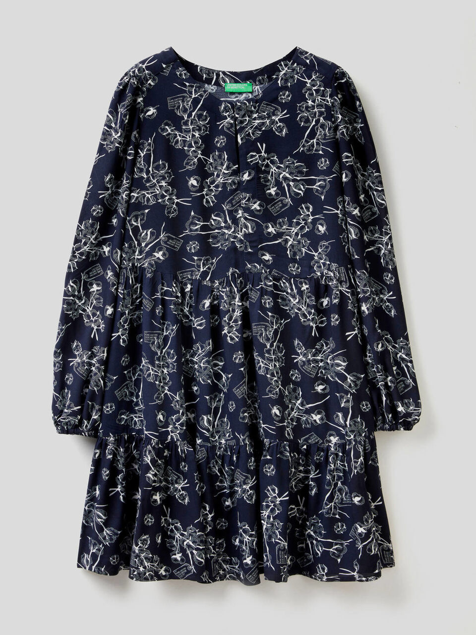 Kleid mit Rüschen und Musterprint image number 1
