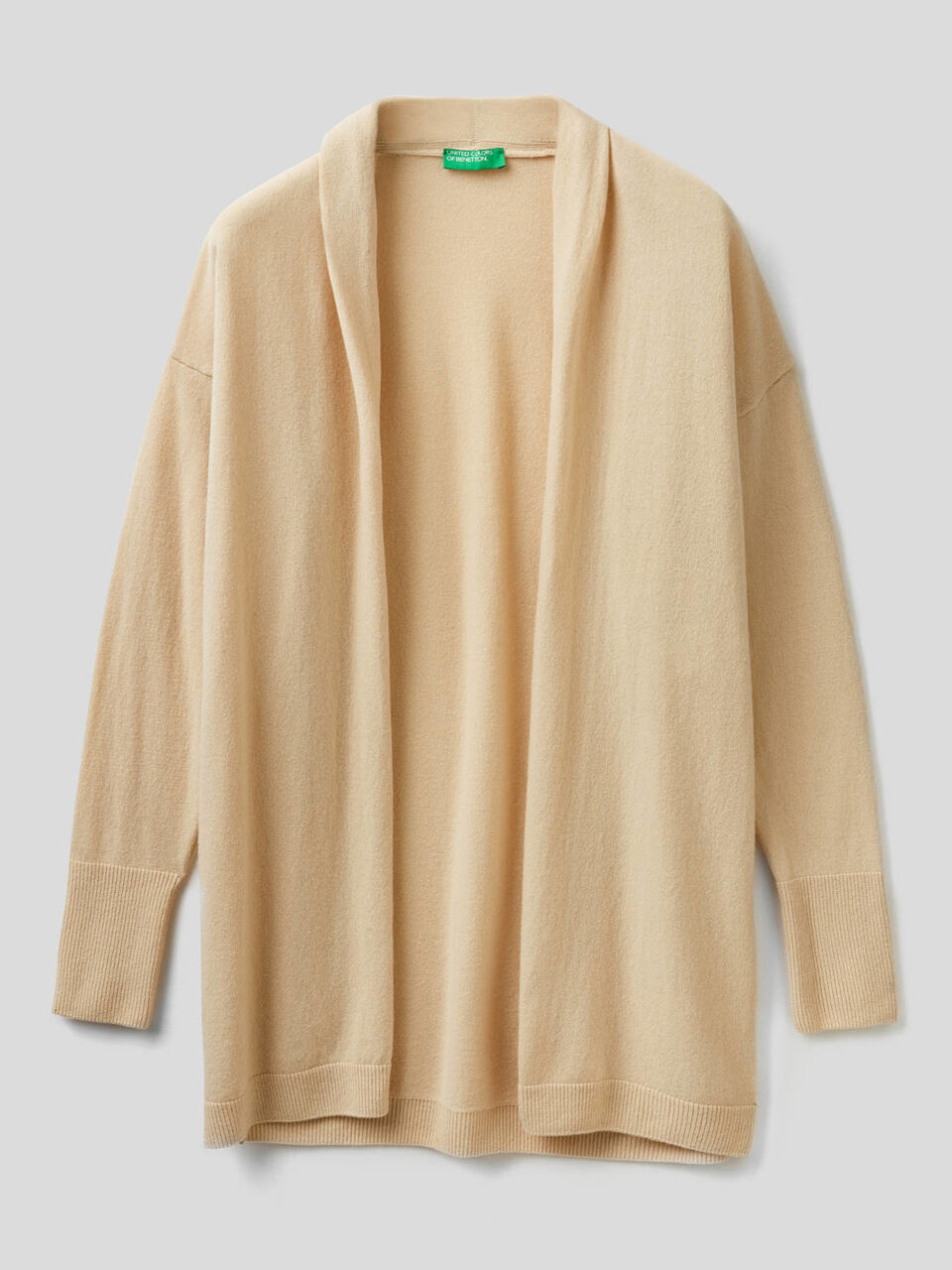 Lange Strickjacke mit Schalkragen image number 1