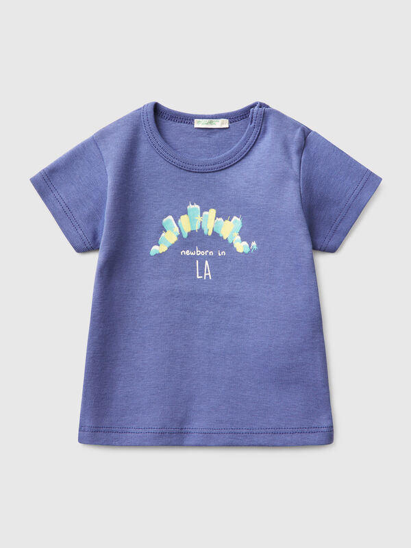 Kurzärmeliges T-Shirt aus Baumwolle Newborn
