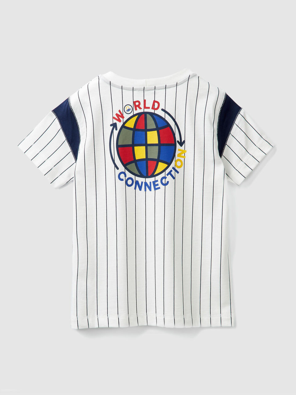Gestreiftes T-Shirt mit Print image number 2