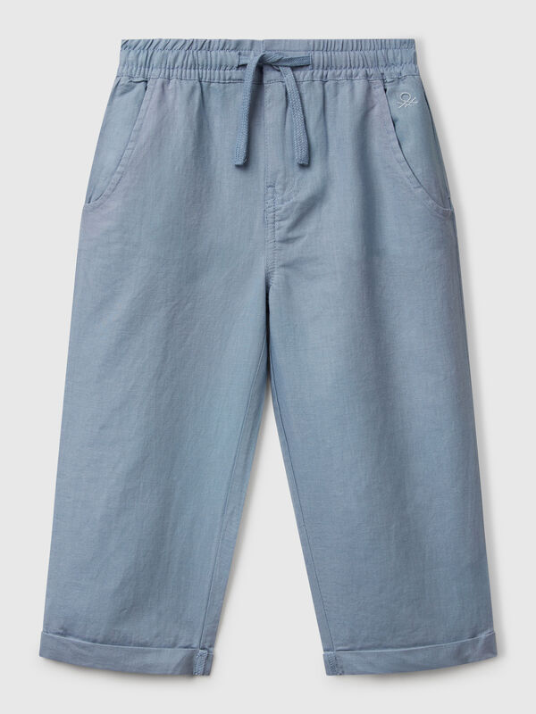 Hose mit Kordelzug aus Leinenmischung Jungen