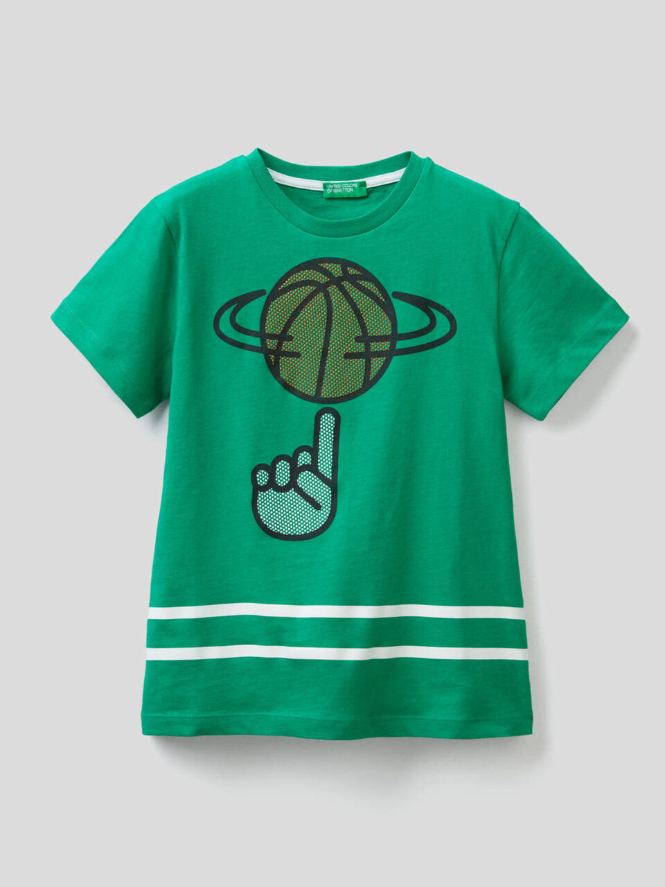 T-Shirt aus Baumwolle mit 3D-Print image number 1