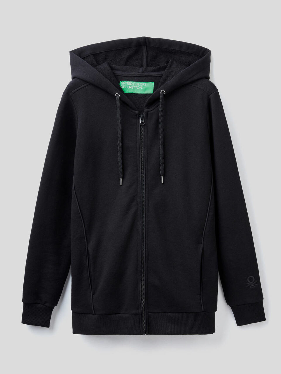 Sweatshirt aus 100% Baumwolle mit Reißverschluss und Kapuze image number 1