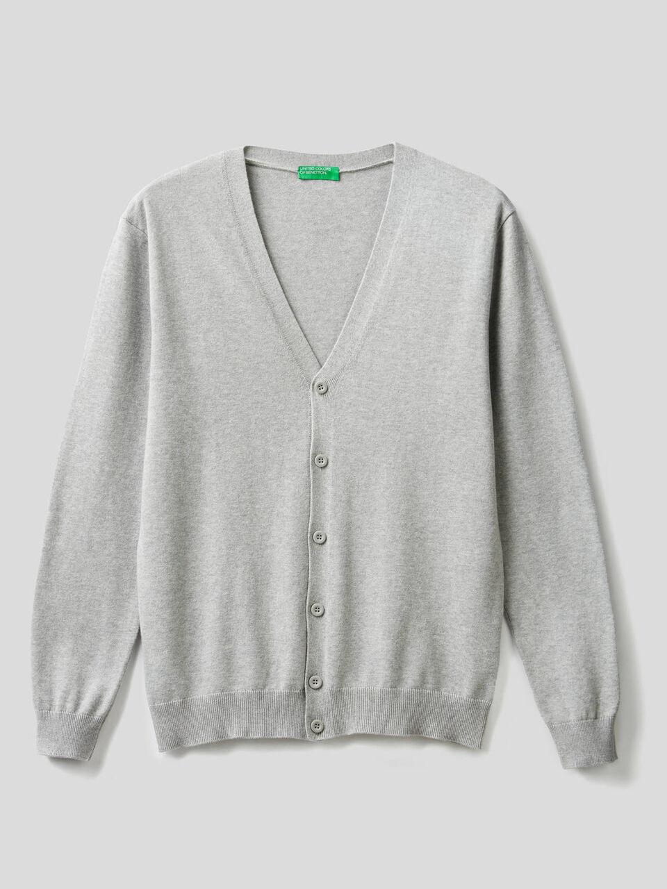 Strickjacke aus 100% Baumwolle mit V-Ausschnitt image number 1