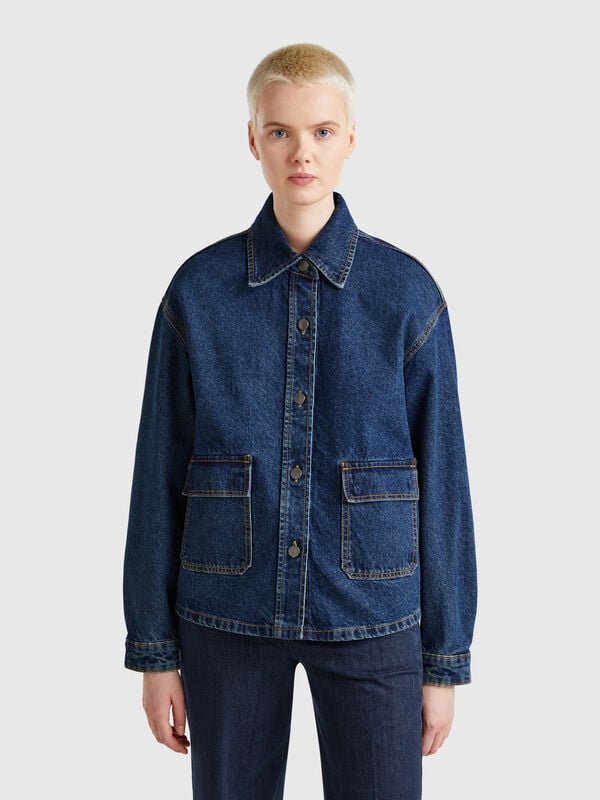 Übergroße Jeansjacke Damen