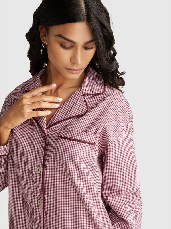 Karierte Pyjamajacke Karierte Pyjamajacke Damen