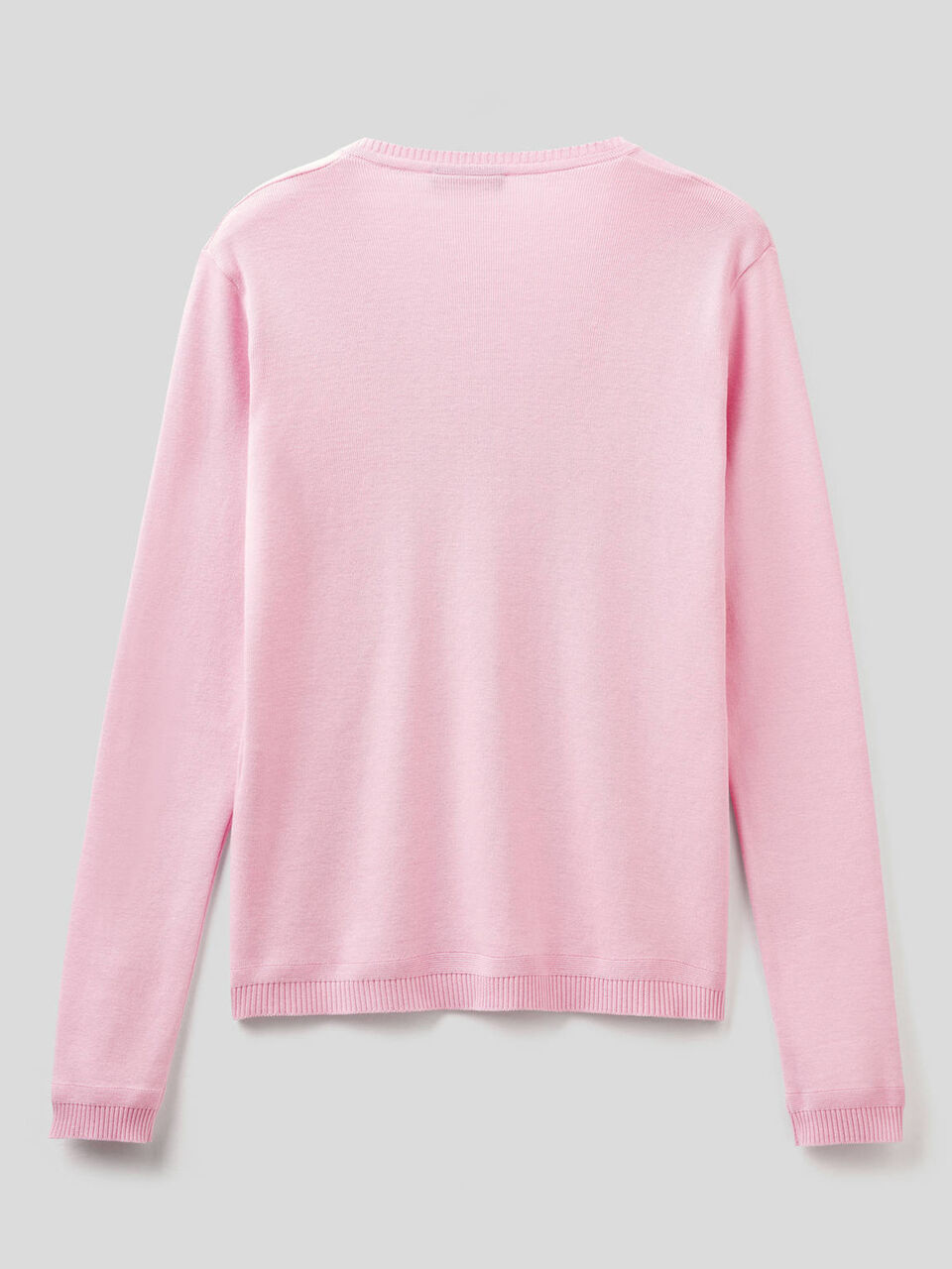 Pullover aus reiner Baumwolle mit V-Ausschnitt image number 2