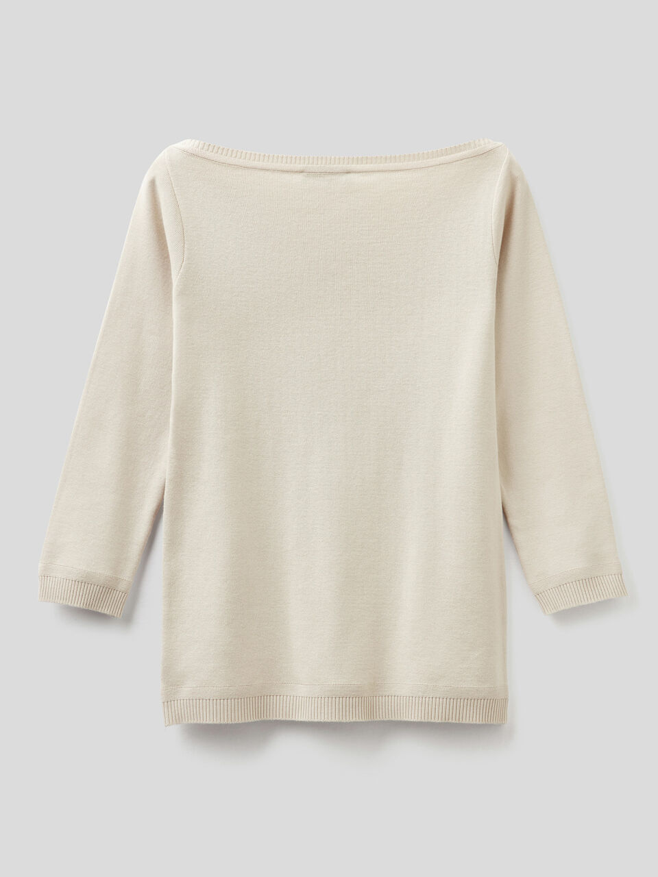 Pullover aus 100% Baumwolle mit U-Boot-Ausschnitt image number 2
