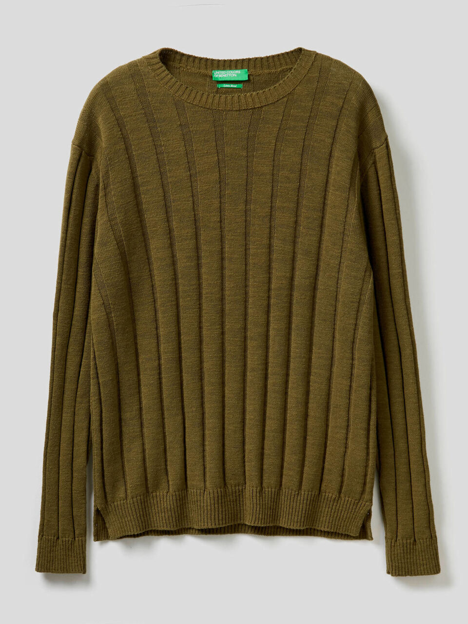 Pullover in einer Mischung aus Baumwolle und Leinen mit Rippenmuster image number 1