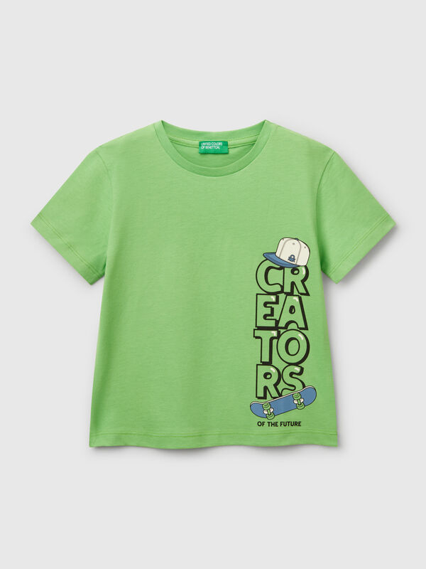 T-Shirt aus Baumwolle mit Aufdruck Jungen