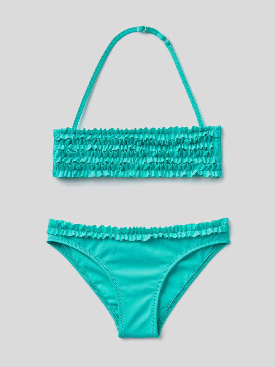 Bikini aus ECONYL® mit Rüschen image number 1