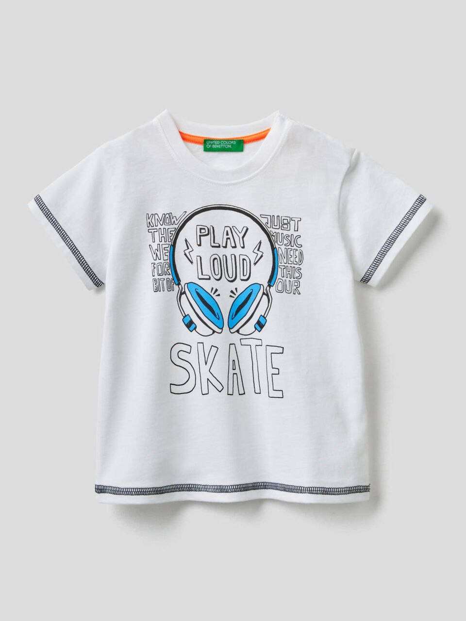 T-Shirt aus Baumwolle mit Print Skateboard image number 1