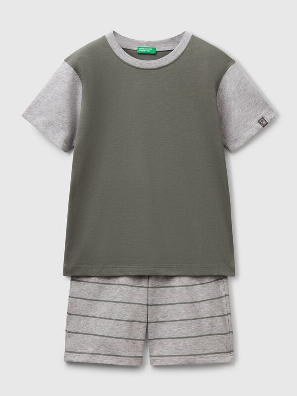 Kurzer Pyjama aus reiner Baumwolle Jungen