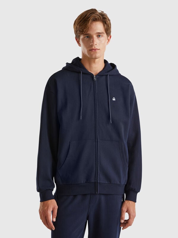 Baumwoll-Sweatshirt mit Reißverschluss und Kapuze Herren