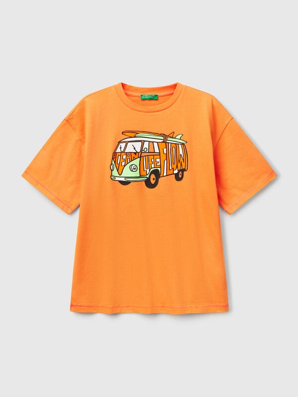 T-Shirt mit Vorder- und Rückseitendruck Jungen