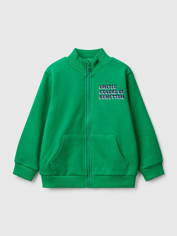 Sweatshirt aus Baumwolle mit Reißverschluss Jungen