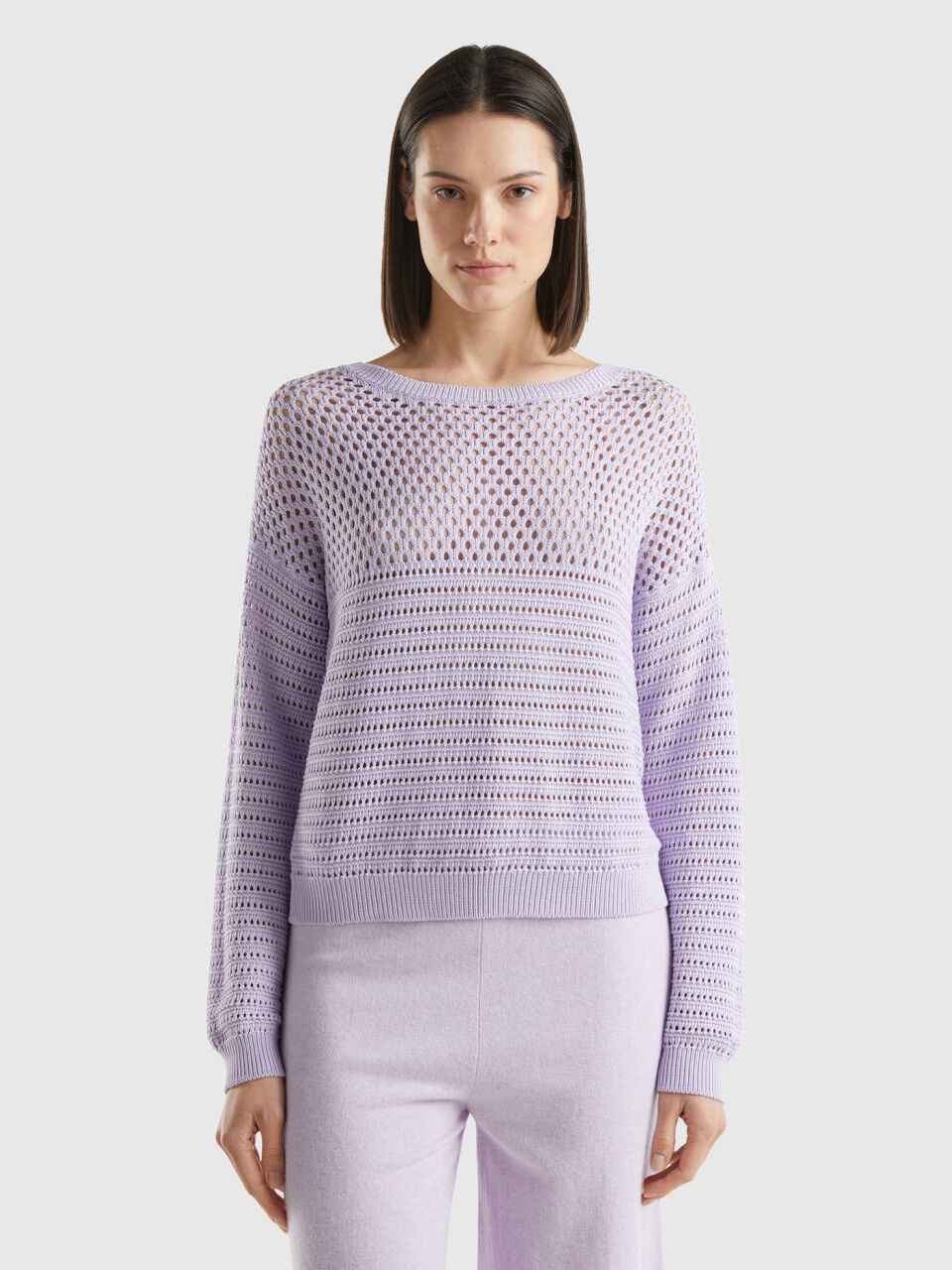 Benetton pullover damen grau