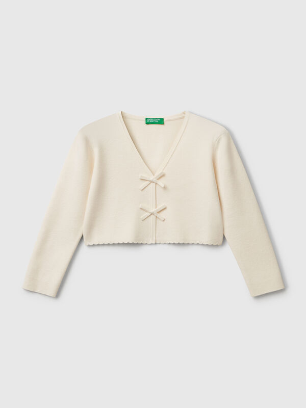 Strickjacke mit Schleifen Mädchen
