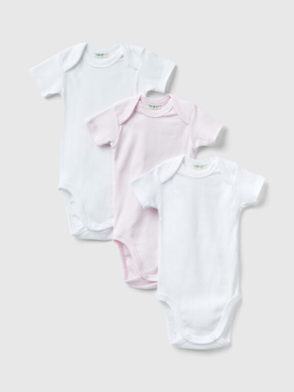Einfarbiges Body-Set aus Bio-Baumwolle Newborn