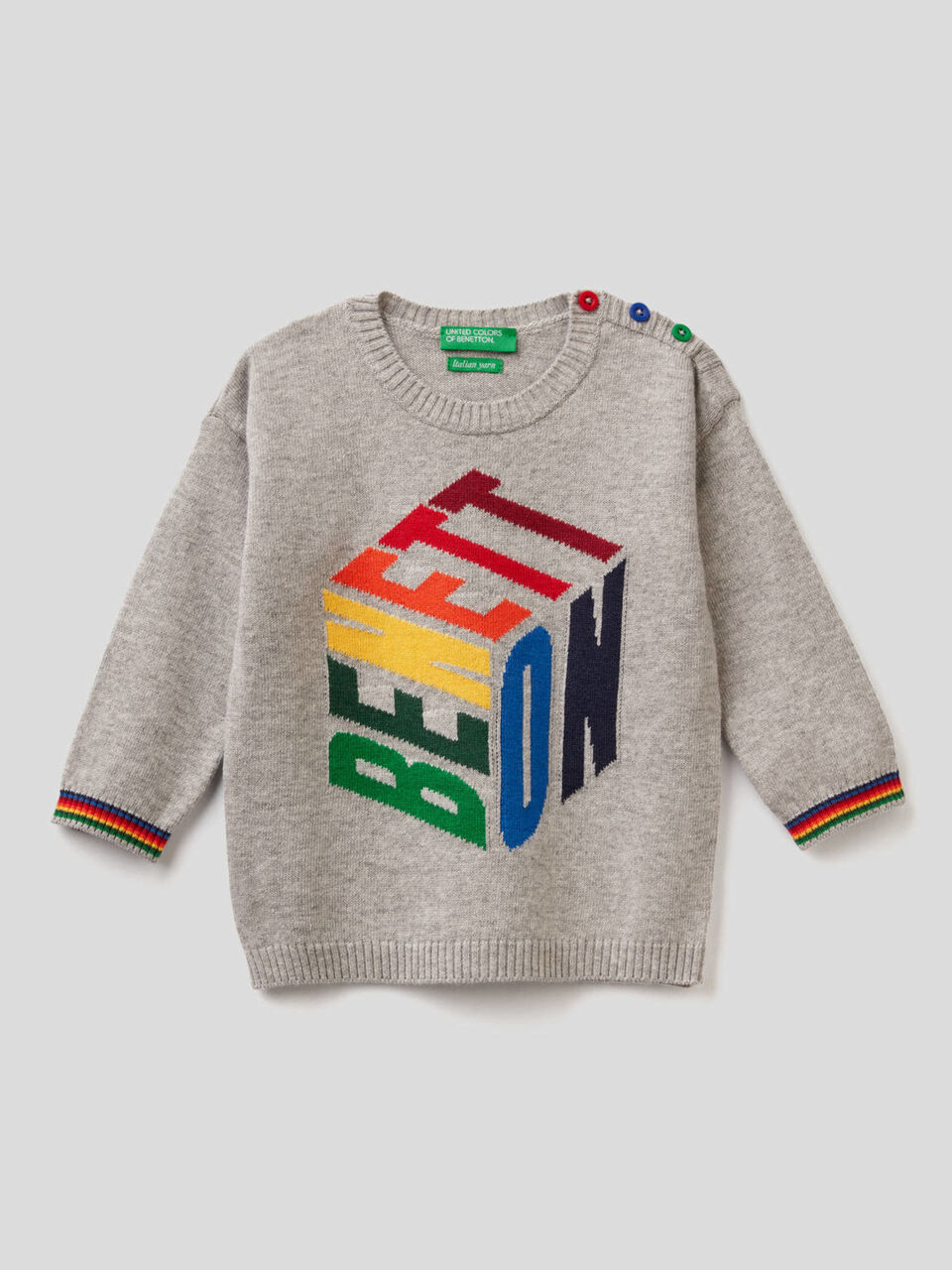 Pullover mit bunter Intarsienarbeit image number 1