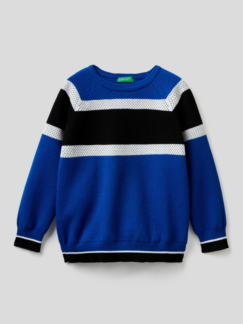 Pullover mit Streifen in Kontrastfarbe image number 1