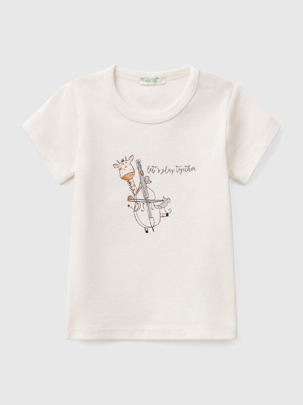 Kurzärmeliges T-Shirt aus Baumwolle Newborn