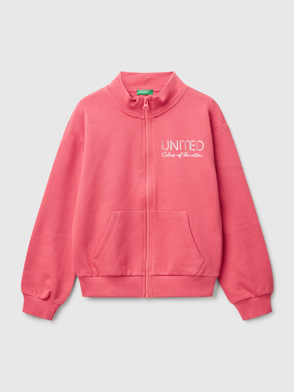 Sweatshirt mit Reißverschluss und hohem Kragen Mädchen