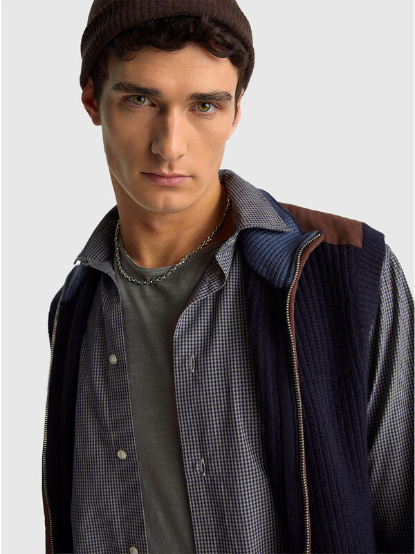 Kariertes Hemd aus 100 % Baumwolle Herren