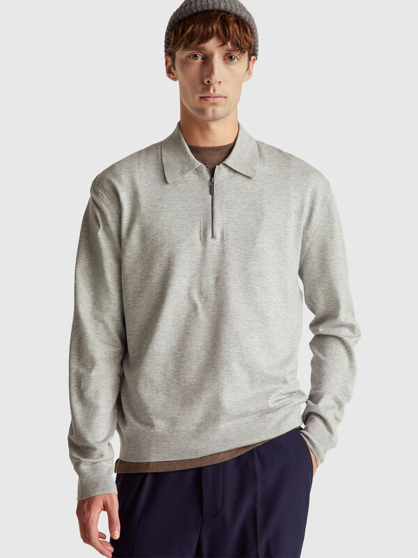 Poloshirt aus Viskose-Mix-Strick Poloshirt aus Viskose-Mix-Strick Herren