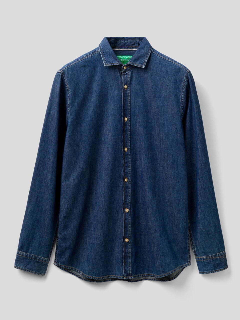Slim-Fit-Jeanshemd in 100% Baumwolle image number 1