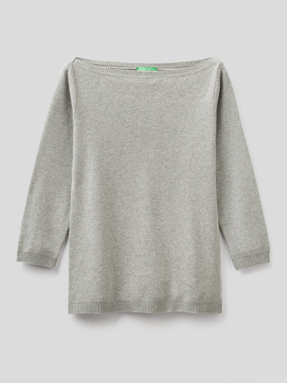 Pullover aus 100% Baumwolle mit U-Boot-Ausschnitt image number 1