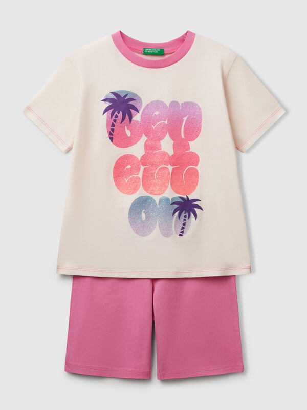 Pyjama mit Maxi-Logo Jungen