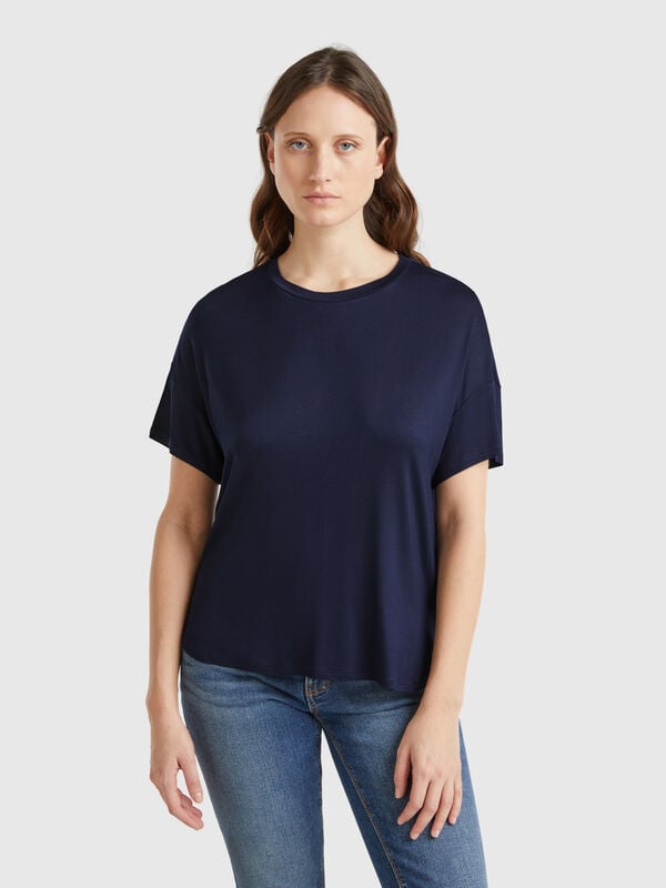 Slim-Fit-T-Shirt aus Stretch-Viskose Damen