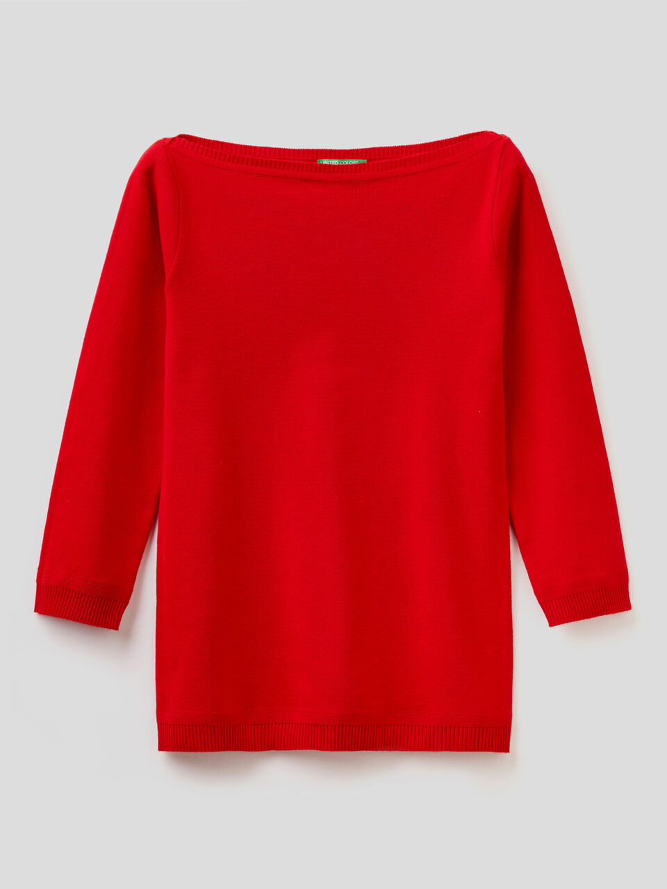 Pullover aus 100% Baumwolle mit U-Boot-Ausschnitt image number 1