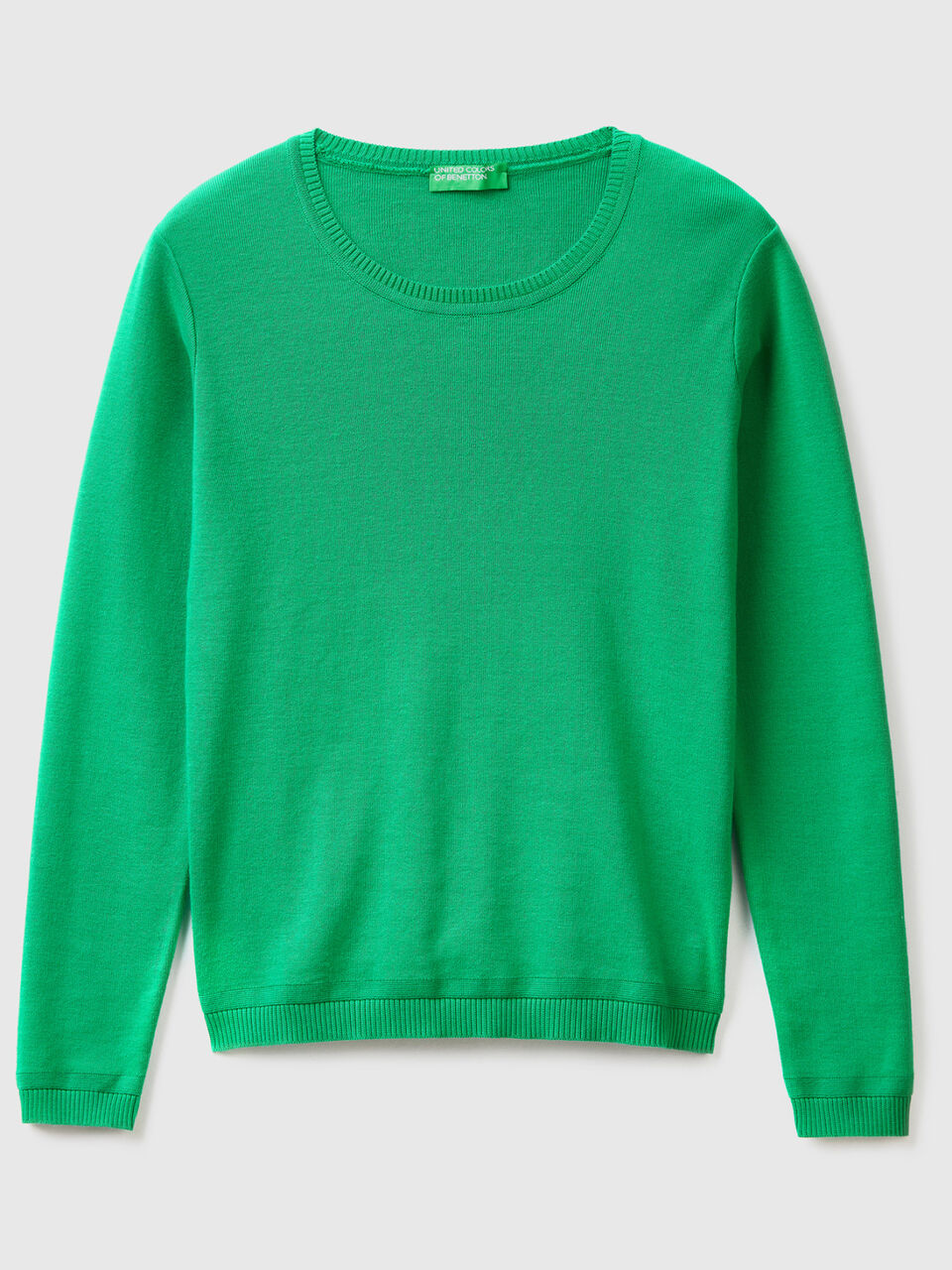 Pullover mit rundem Ausschnitt aus reiner Baumwolle image number 1