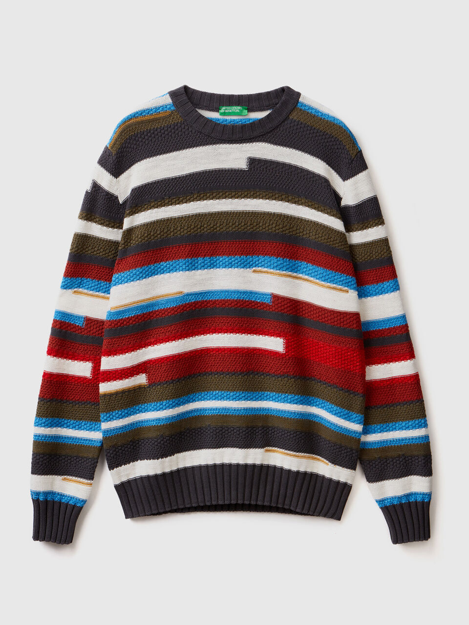 Pullover mit bunten Streifen image number 1