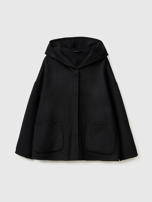 Kapuzenjacke aus Wollmischung Damen