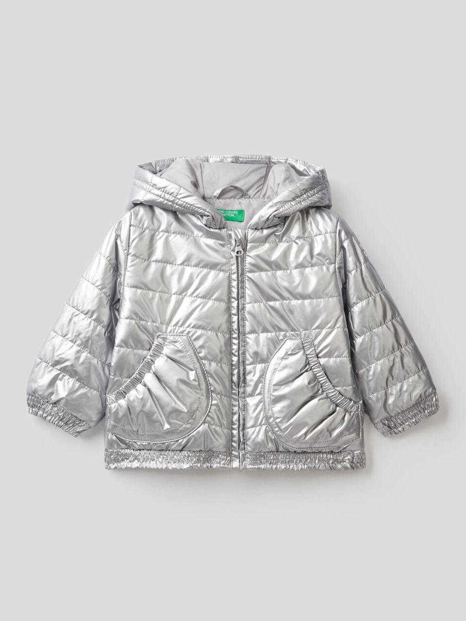 Wattierter Parka mit Rüsche image number 1