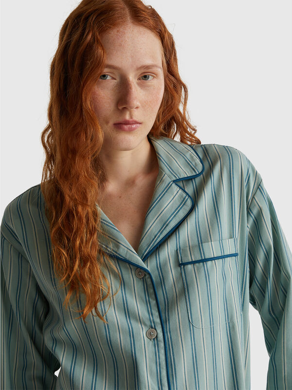 Gestreifte Pyjamajacke Gestreifte Pyjamajacke Damen