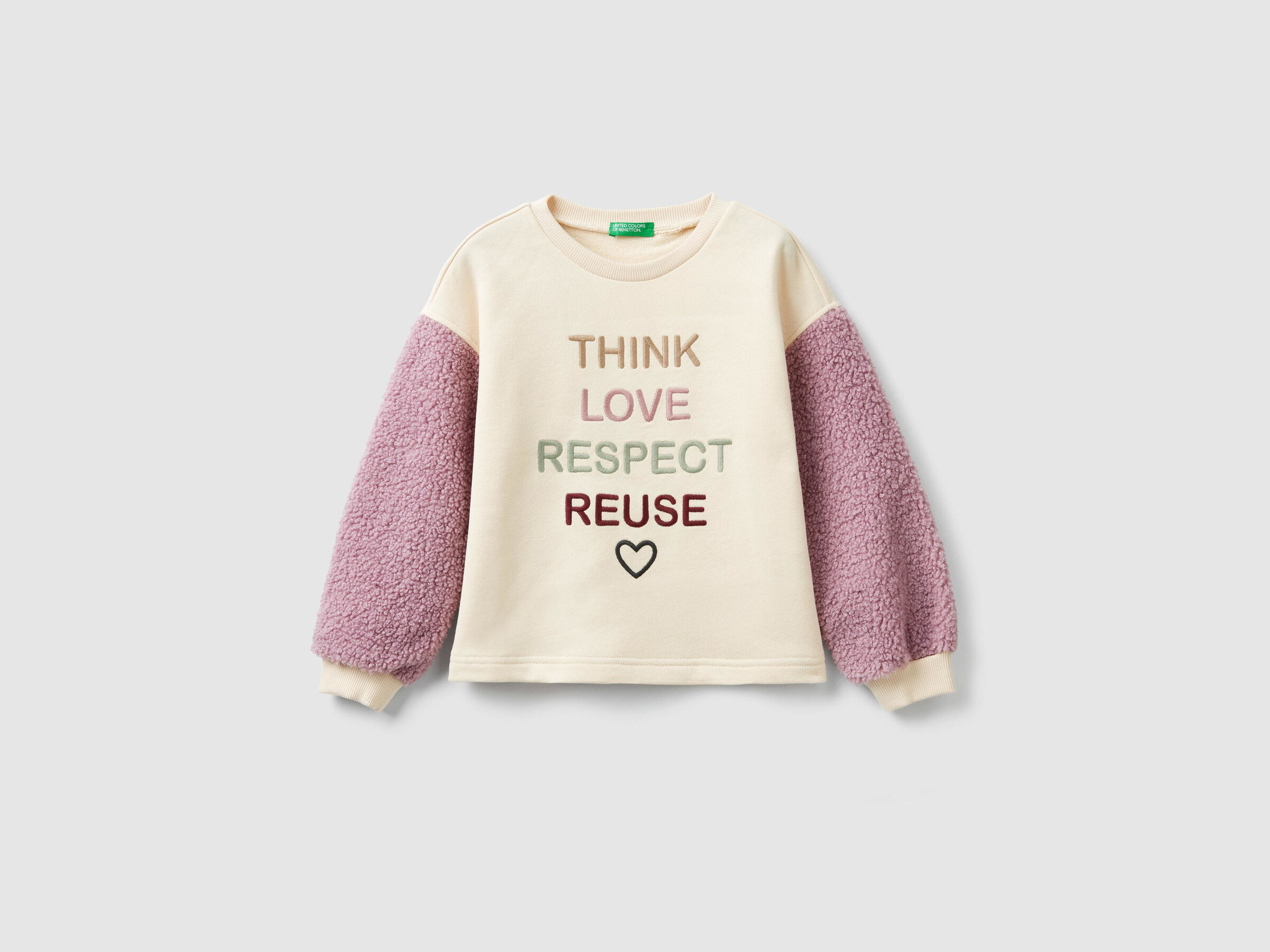 Sweatshirt mit Ärmeln aus Fleece image number null