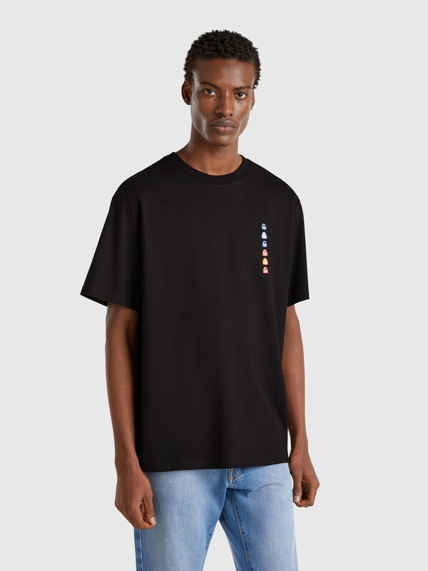 Übergroßes T-Shirt mit Aufnäher Herren