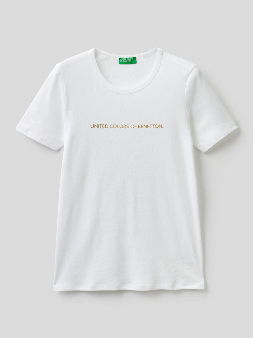 T-Shirt aus 100% Baumwolle mit glitzerndem Logoprint image number 1