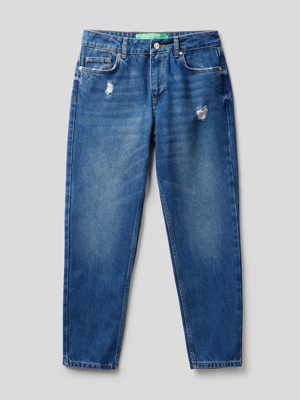 Slim-Fit-Jeans mit Destroyed-Effekten image number 1