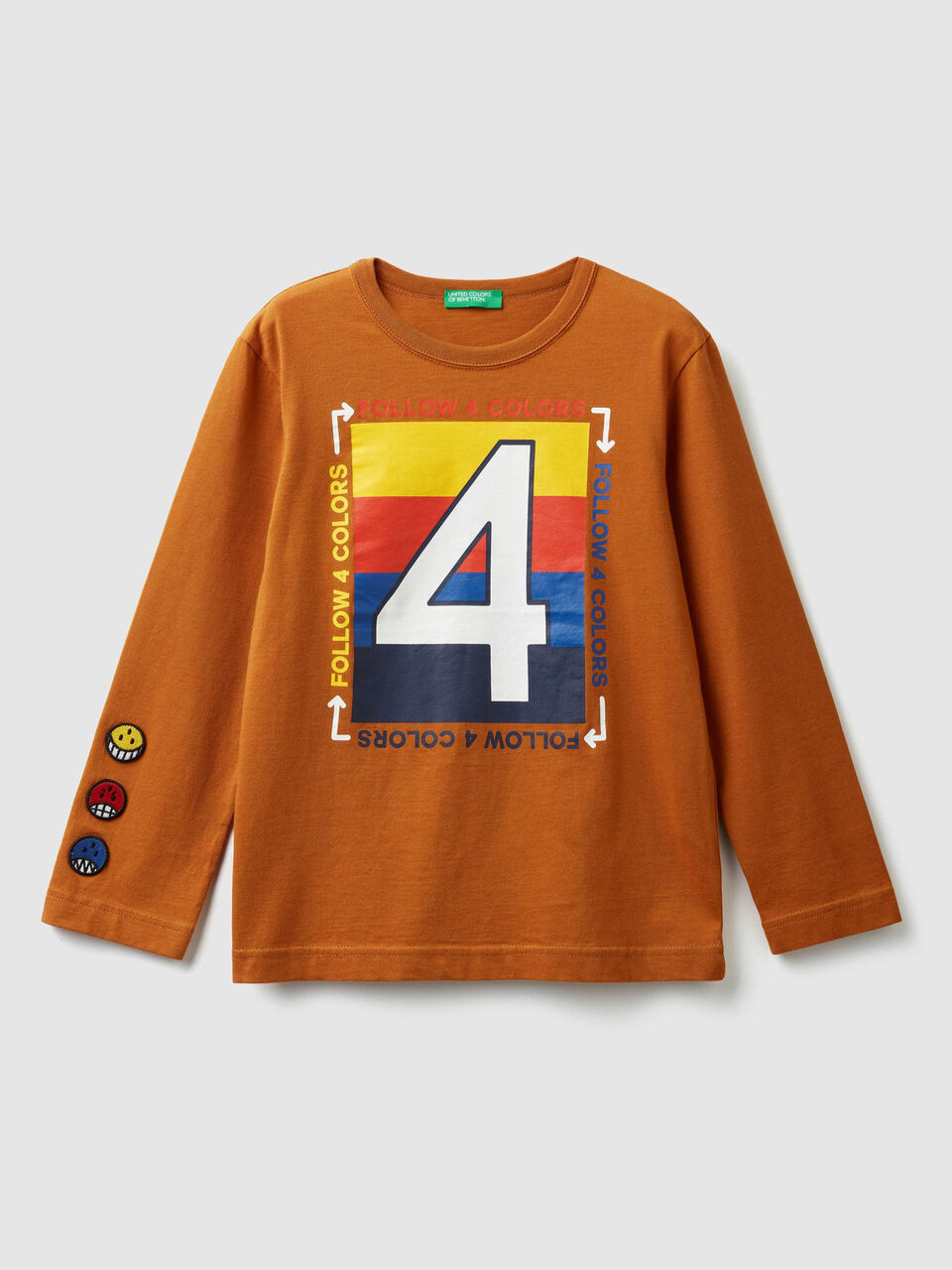 T-Shirt mit Print und Aufnäher image number 1